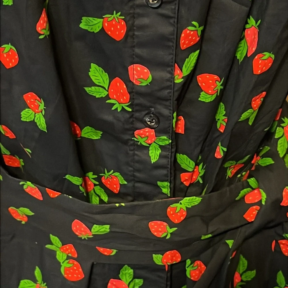 Kate Spade ♠️ strawberry shirt dress - Picture 8 of 14